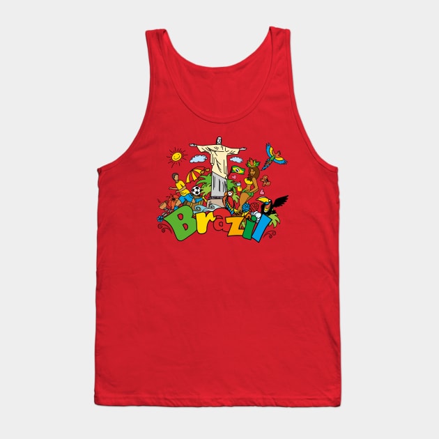 Brazil doodle design Tank Top by naum